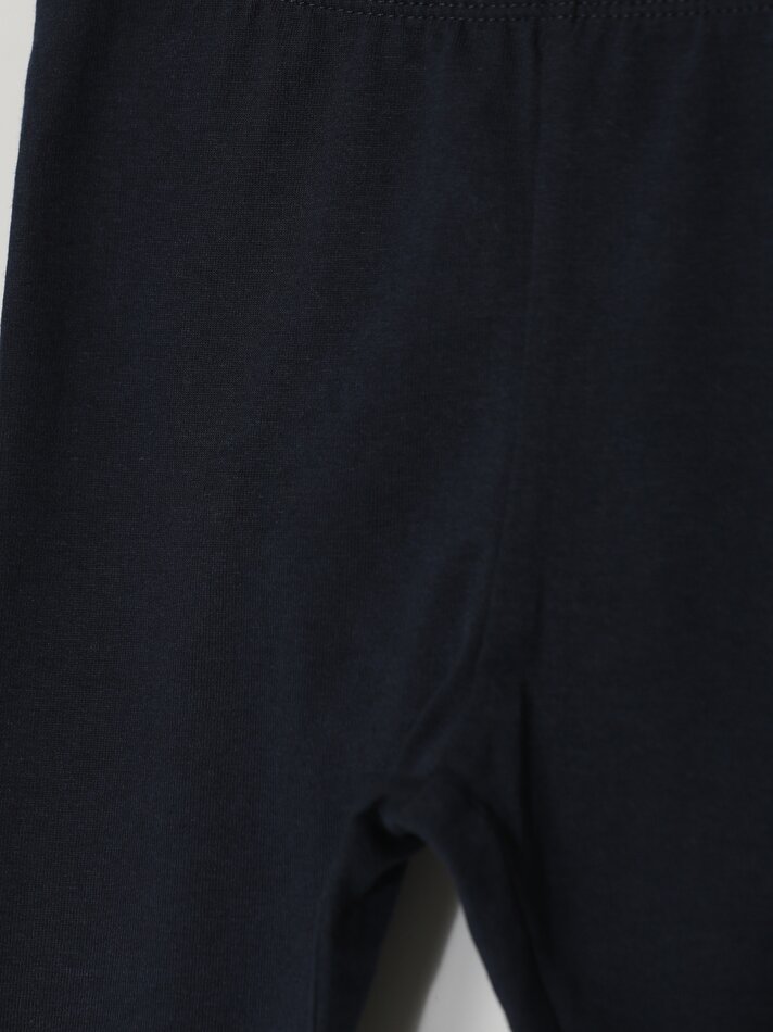Conjunto com 2 Leggings Compridas Básicas - Azul Marinho