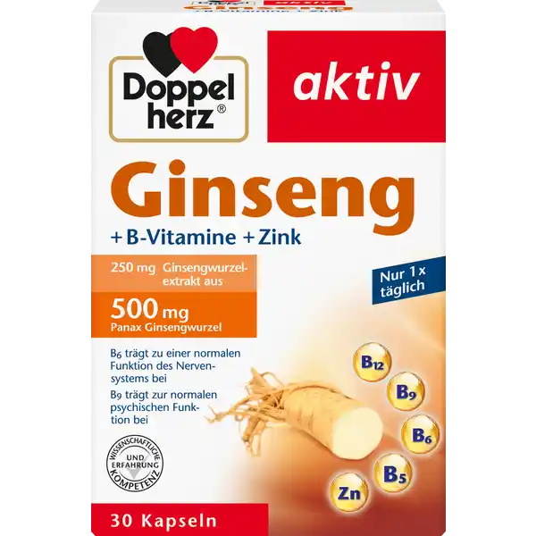 Ginseng + B-Vitamine + Zink Kapseln