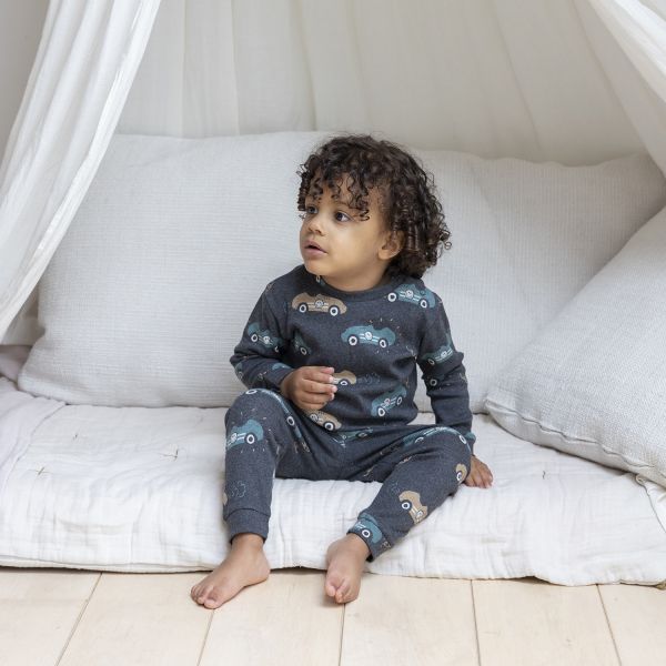 Feetje Ricky Racer Pyjama - Maat 62 - Antraciet Melange