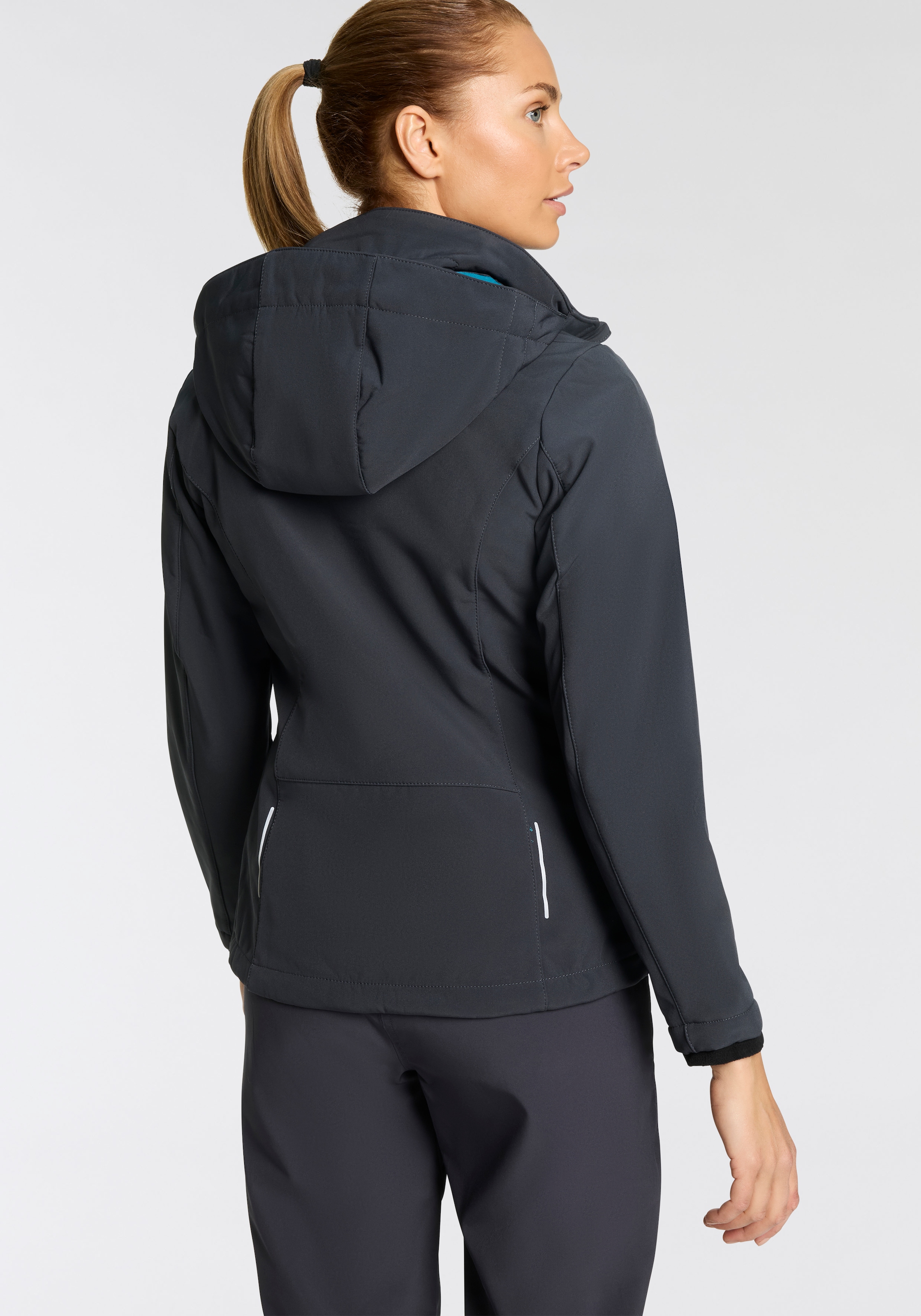 CMP Softshelljacke »WOMAN JACKET ZIP HOOD« 1 Stk. tlg. Wärmend & wind- & wasserabweisend, Übergangsjacke
