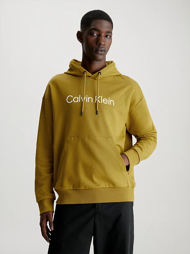 Moletom com capuz em algodão felpudo com logotipo