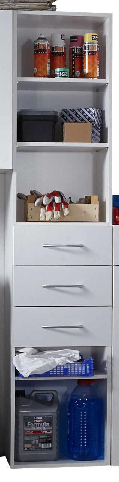Büroregal Multiraumkonzept 40x185x40 cm weiß