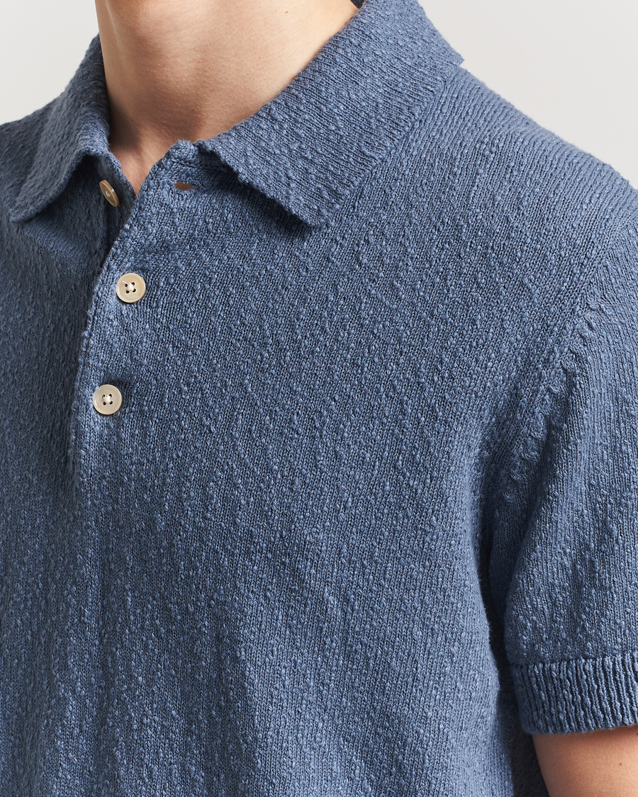 NN07 Randy Knitted Polo Bering Blue