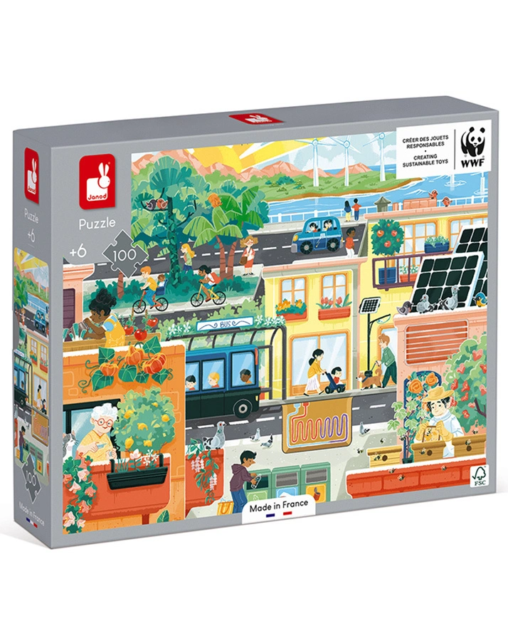 Janod-WWF® Puzzle GREEN CITY 100-teilig