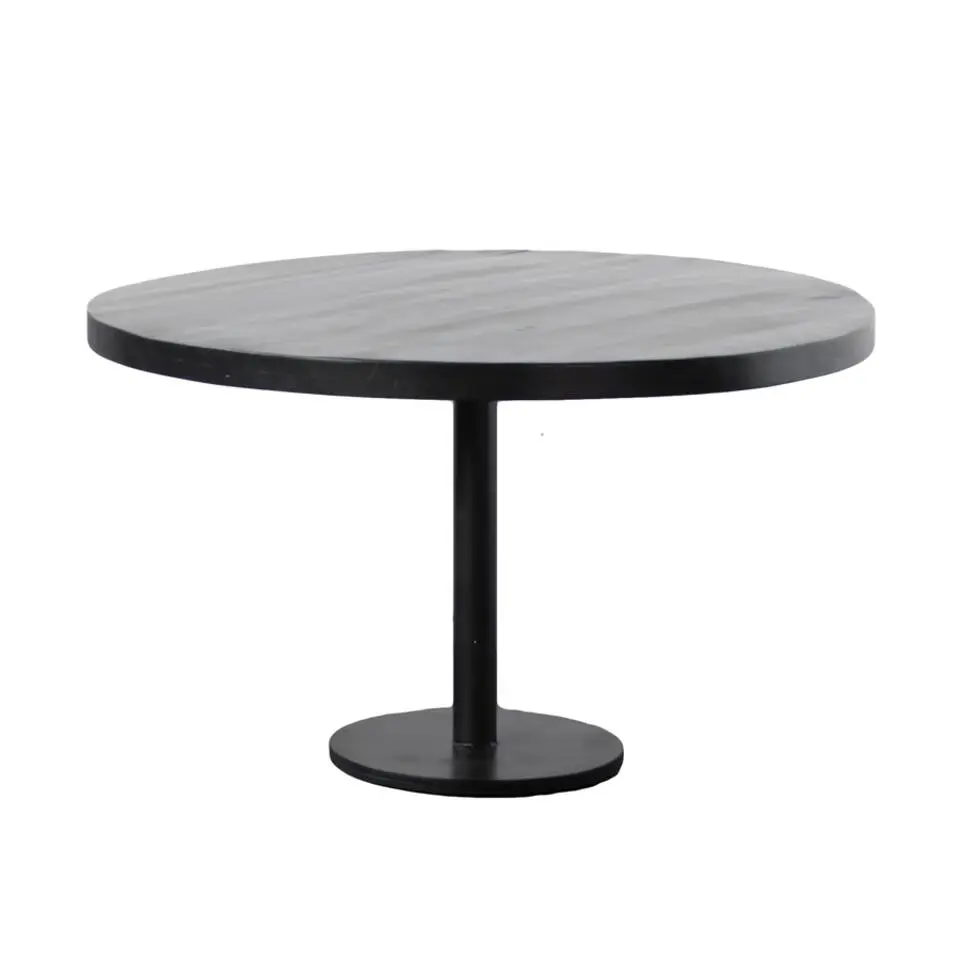 Eettafel Rond 110cm - Zwart - Dinand
