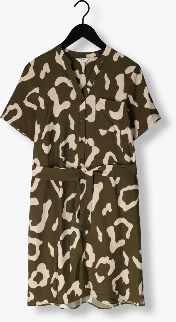 OBJECT groene object midi jurk objjacira s/s shirt dress noos
