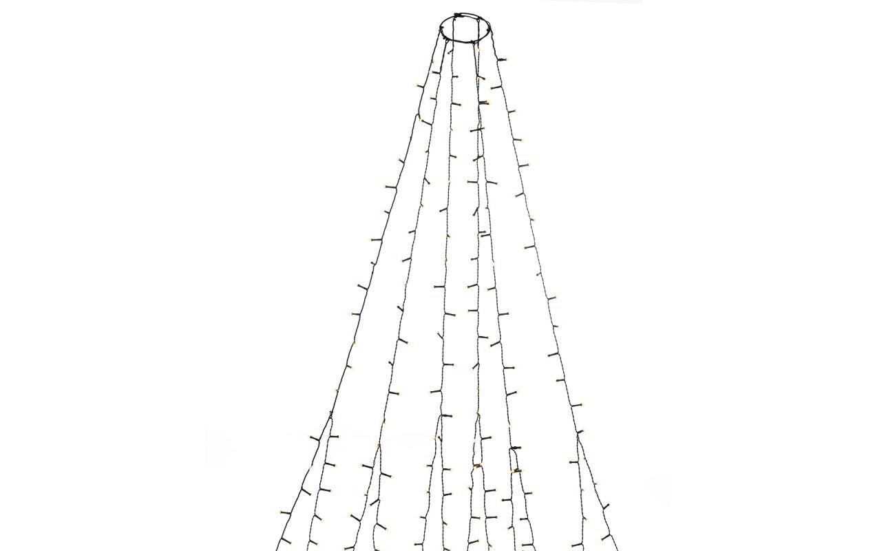 LED Baummantel mit Ring, 450 LED, 4 m, OutdoorStrangverdoppelung von 6 auf 12 Stränge nach 200 cm