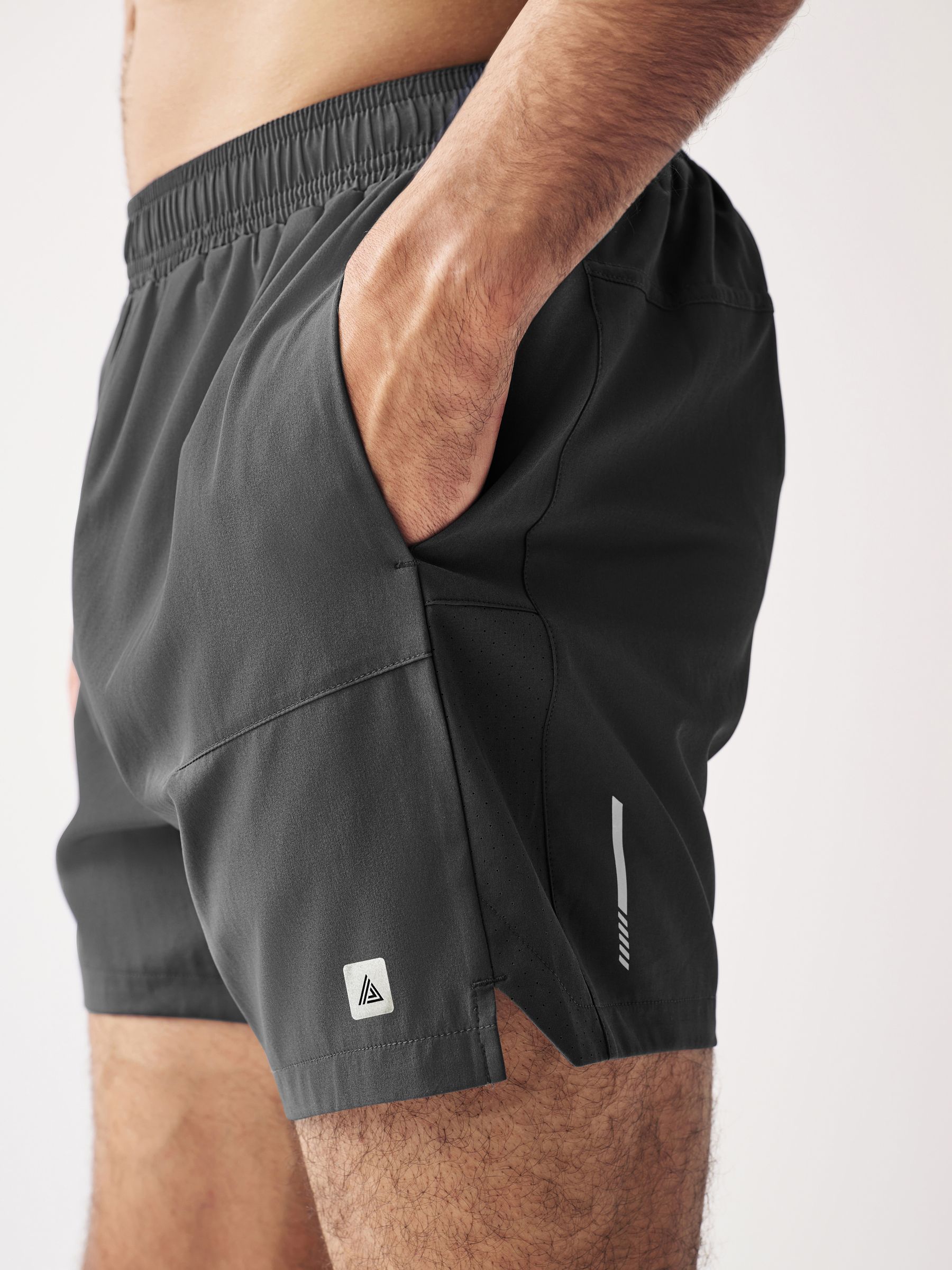 Leisteen grijs - 5 inch - Active sportschoolshort