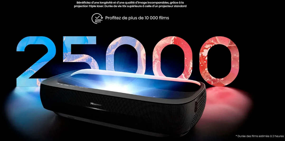 Hisense 120L9HA Laser TV Vidéoprojecteurs ultra courte focale