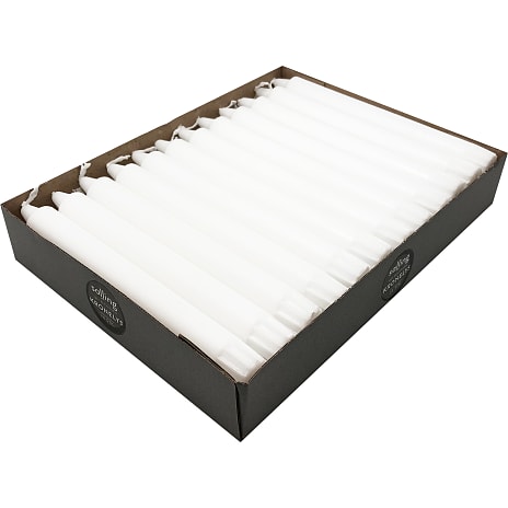 Salling kronelys 2,2x20 cm 24-pak - hvid