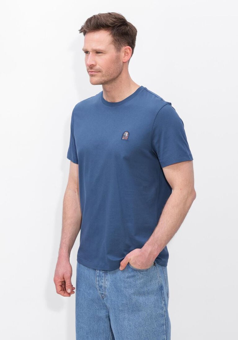 donkerblauwe parajumpers t-shirt patch tee
