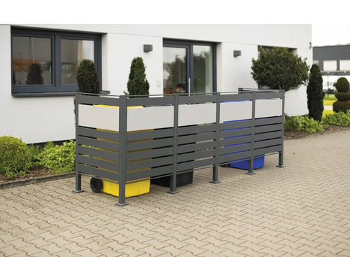 WESTMANN Planum opbergbox met 4 bakken, 330 x 90 x 120 cm, antraciet