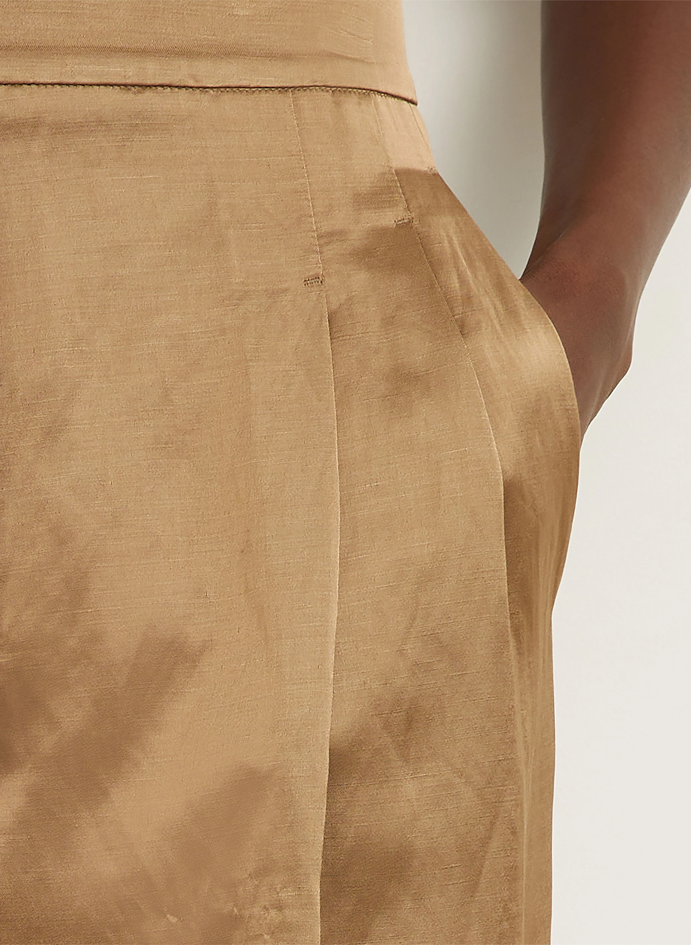 IRIS von ARNIM Satinhose LAINIE mit Leinen