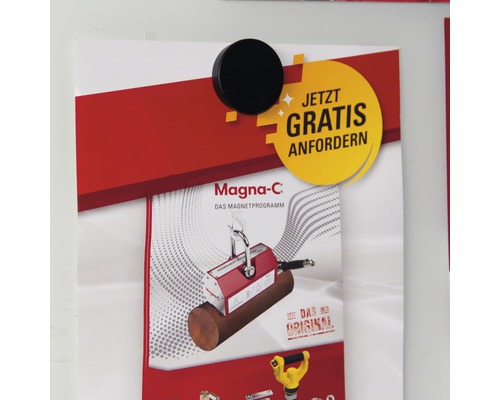Organisatiemagneten Ø 30 mm, zwart, 4 stuks.