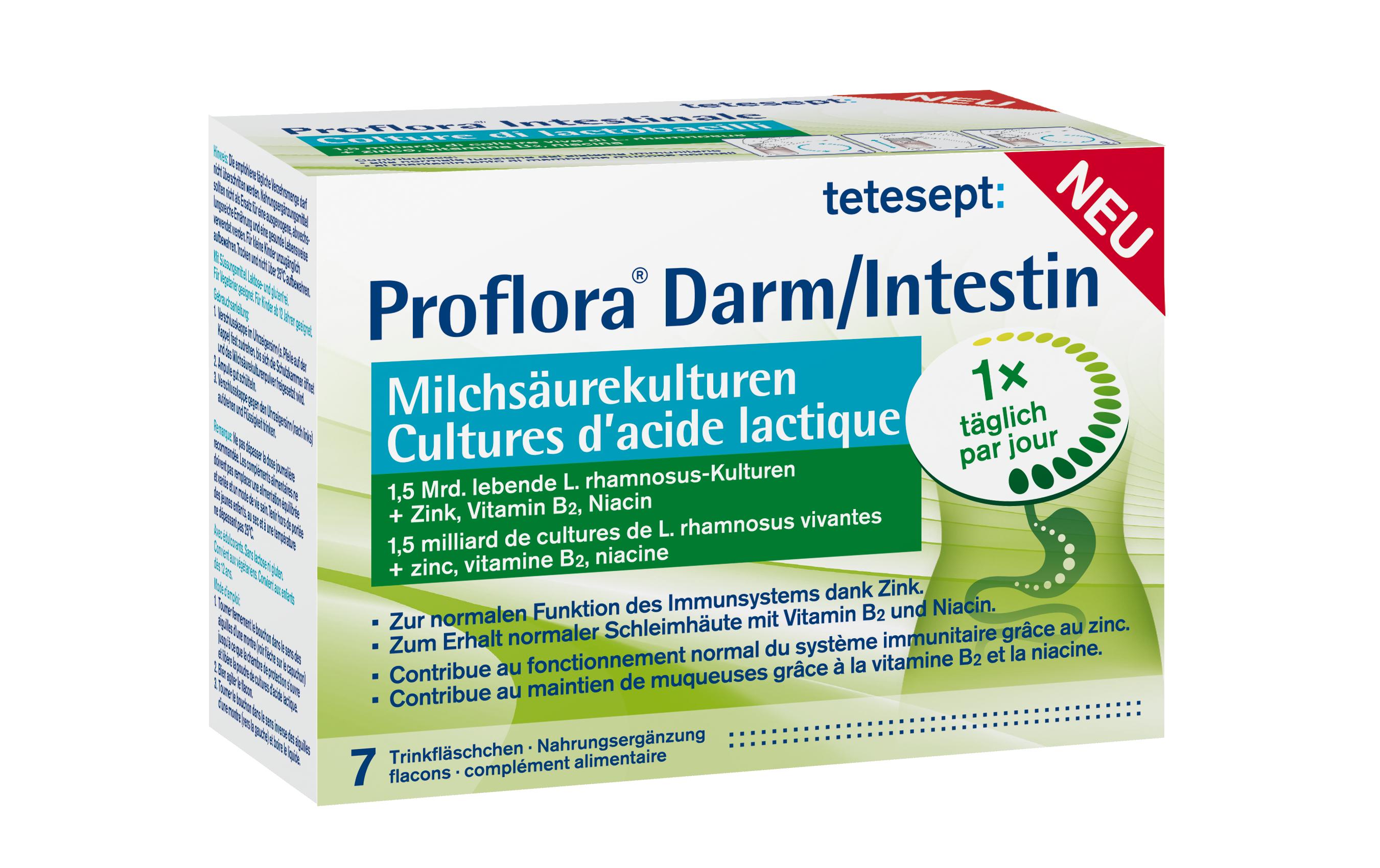 Proflora Darm Trinkfläschchen 7 x 10 mlNahrungsergänzung mit Milchsäurebakterien