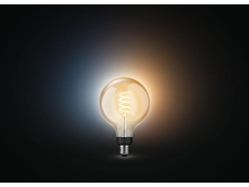 Philips Hue White Ambiance E27 Einzelpack Giant Globe Filam Filamentleuchtmittel mit E27 Sockel