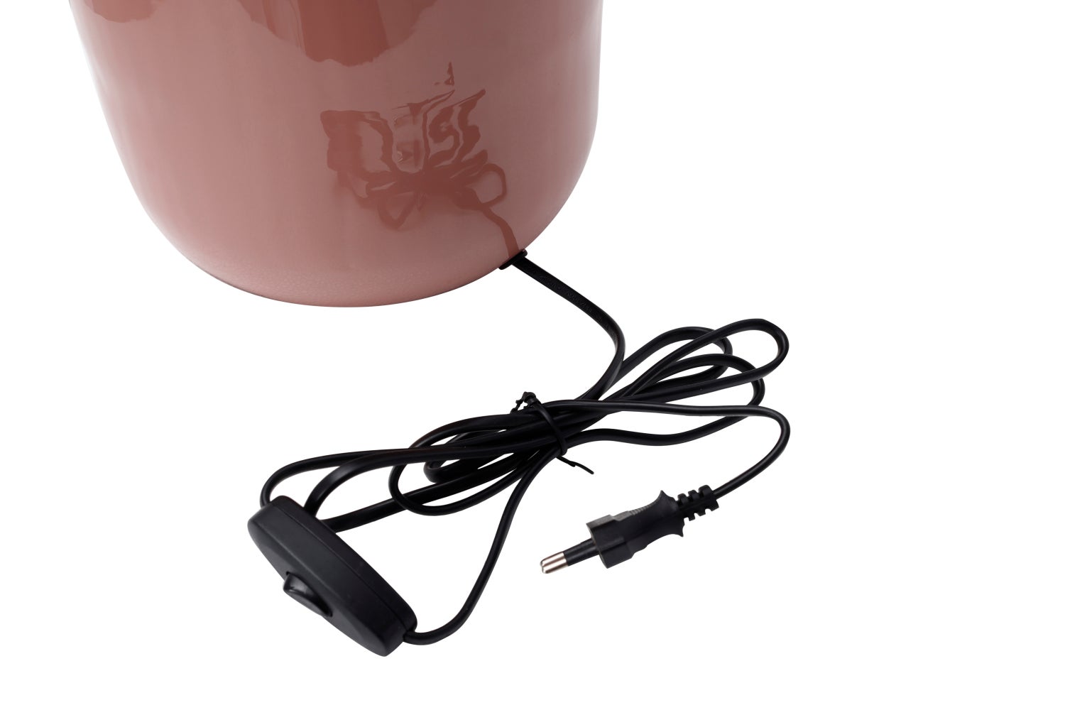 Decoratieve tafellamp, roségoud, klassieke bedlamp, 43 cm | Woonkamer/eetkamerlamp