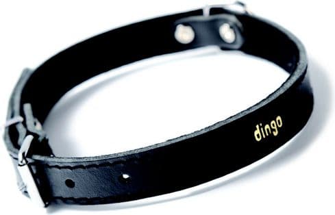 Dingo Skinnkrage fôret med filt 1 x 27 cm - rød