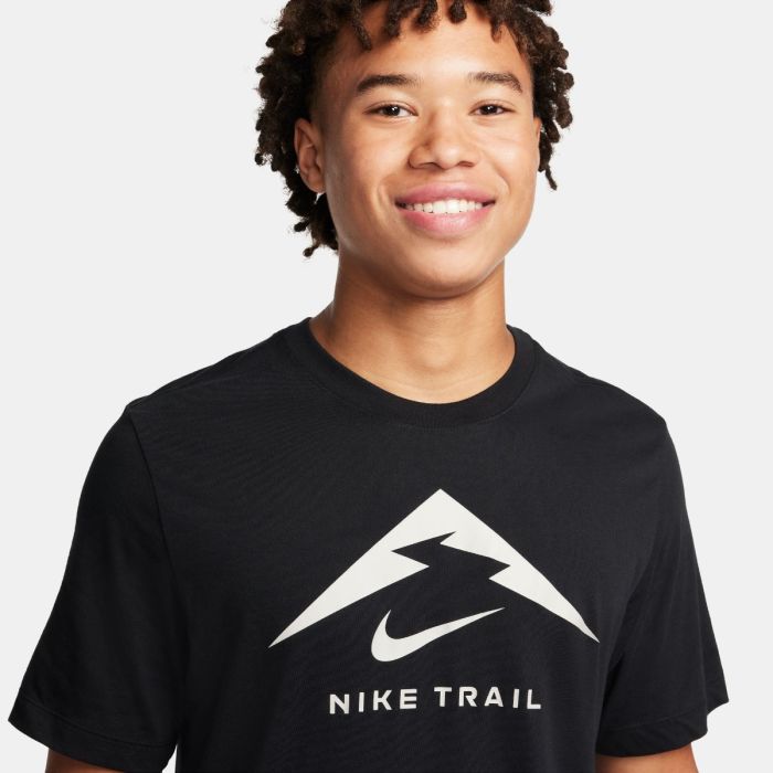Nike Herre T-shirts Dri-FIT Trail Logo Tee Sort
