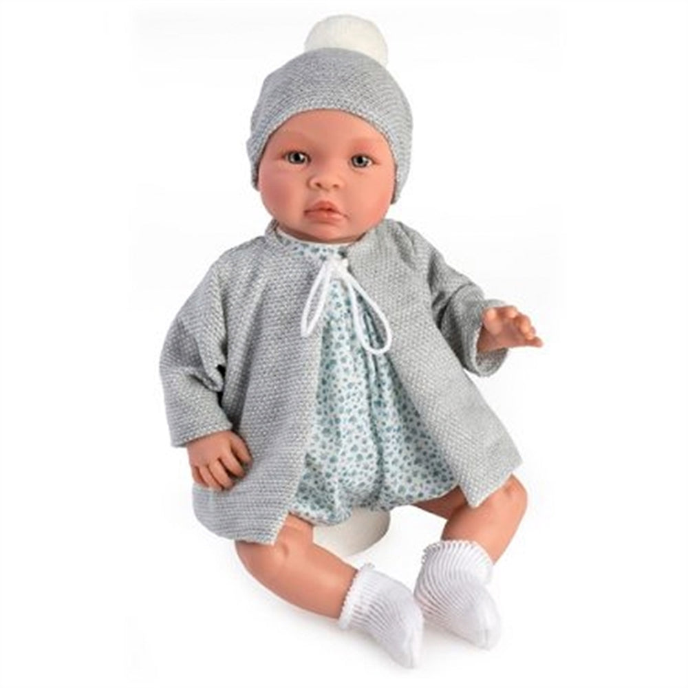 Køb Así Babydukke - Leo Blue/Grey