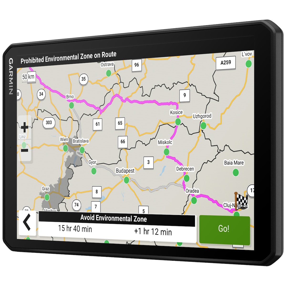 Garmin dēzl LGV810 GPS for lastebiler