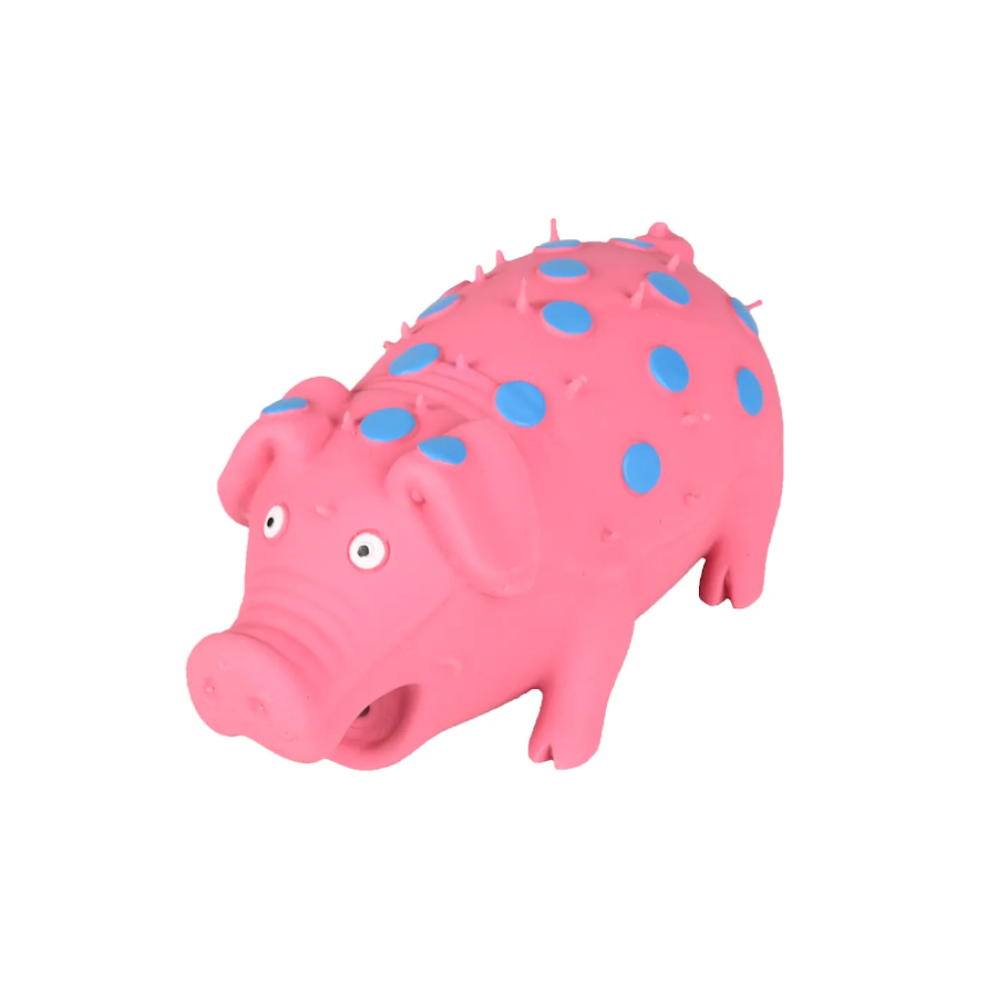 Brinquedo para cachorro em formato de porco flamingo rosa de látex