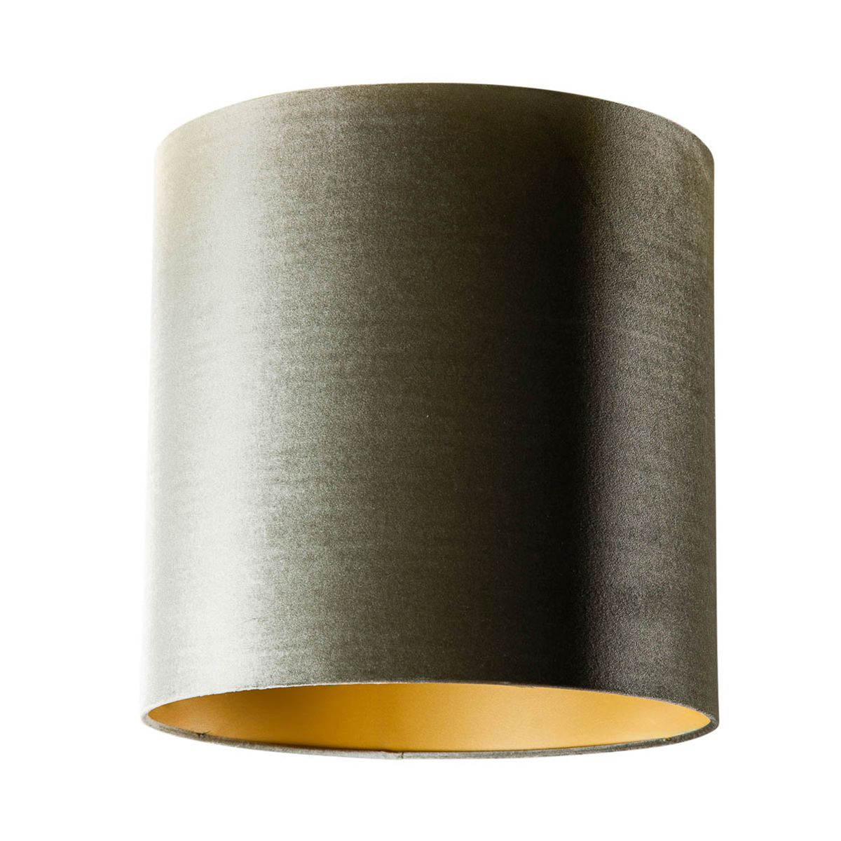 Velours lampenkap groen met gouden binnenkant 40/40/40