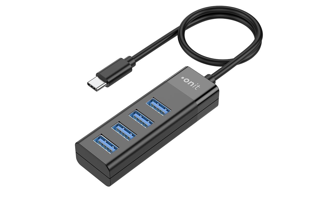 USB-C-Hub 4ALeichter und kompakter Hub mit 4 USB-A-Ports