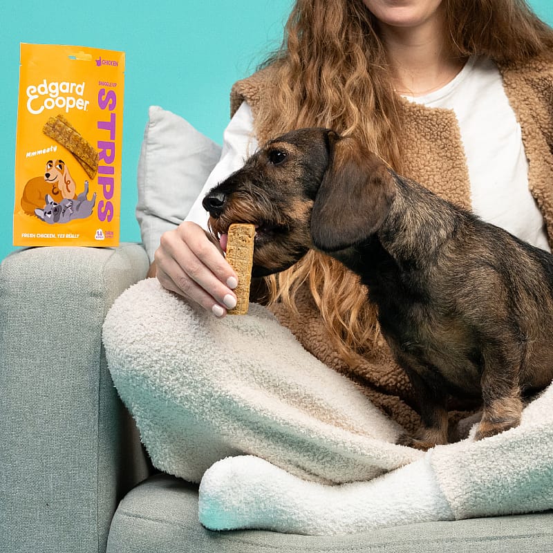 Edgard & Cooper Snuggle Up Strips Kalkoen & Kip 75 gram | 13522