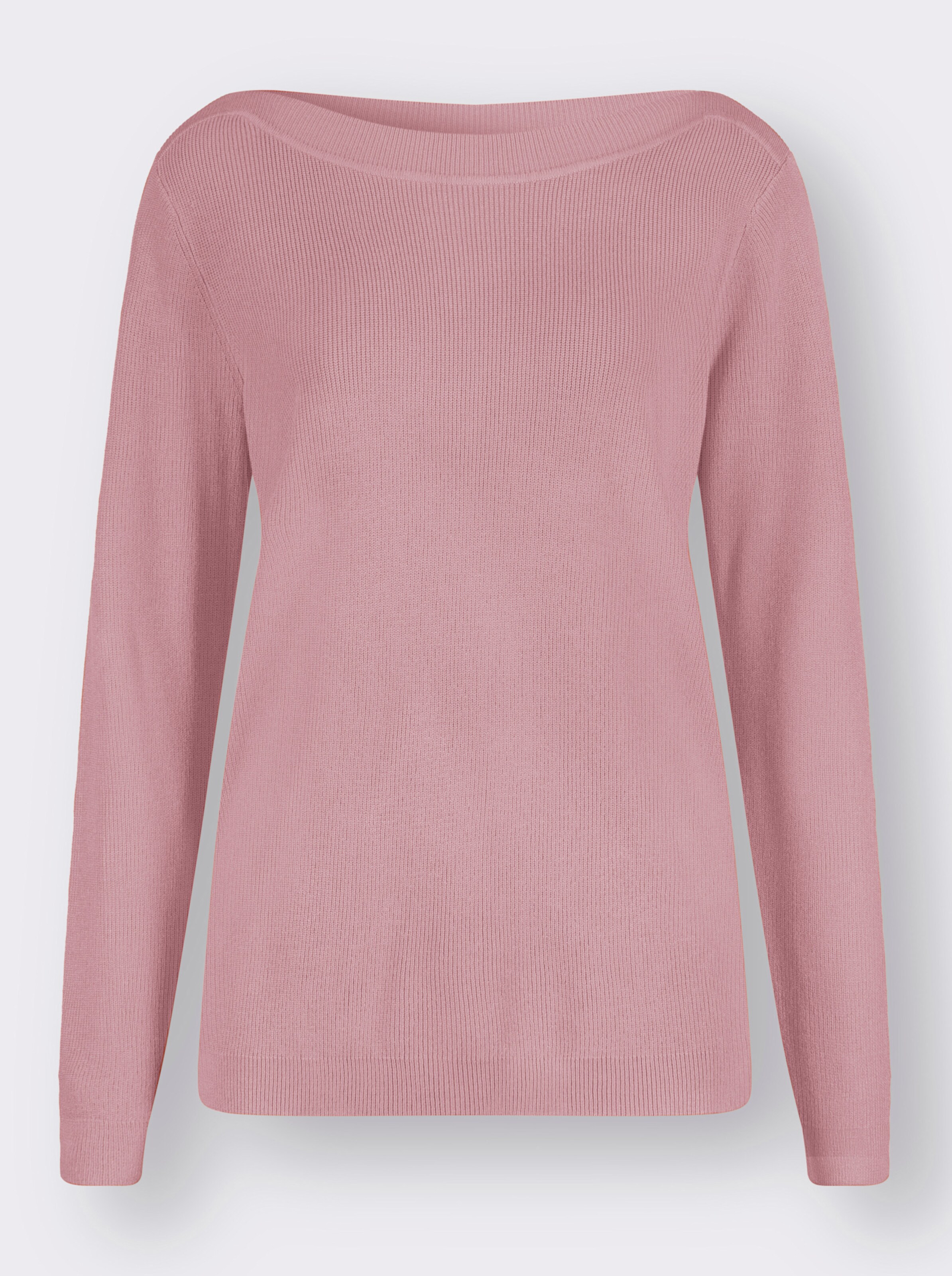 Langarm-Pullover im weichen Materialmix