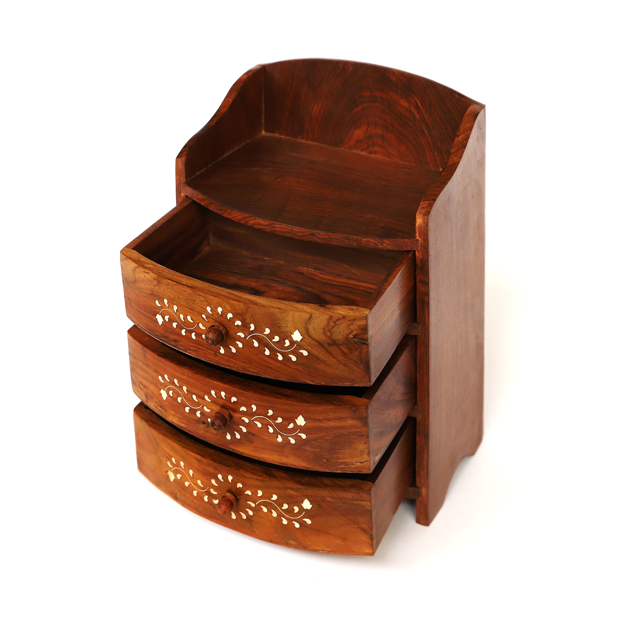 Schubladen-Box mit Intarsien, B 23 cm, L 13 cm von fischer's lagerhaus