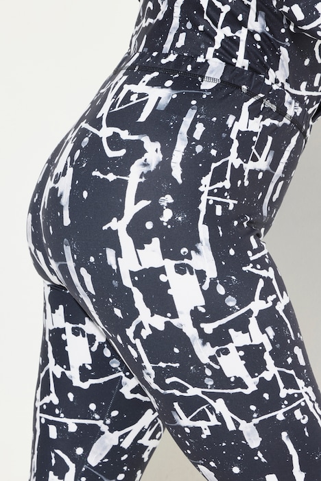 Funktionsleggings, bedruckt, schnelltrocknend, recycelt