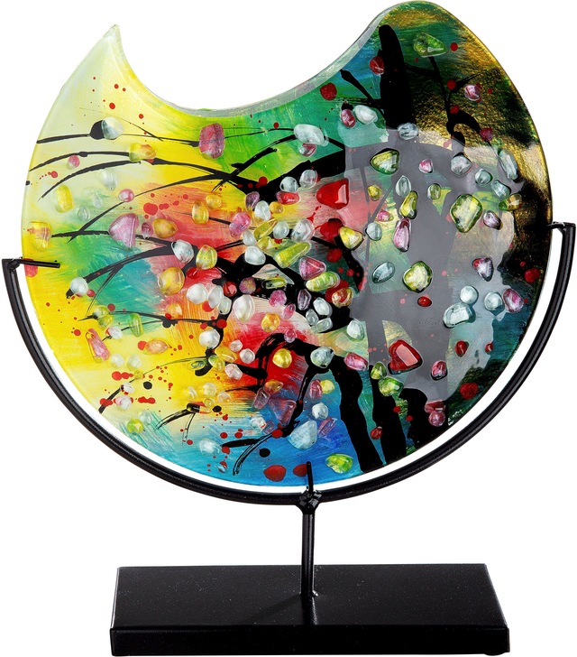 Casablanca by Gilde Tischvase »Nicosia« dekorative Vase aus Glas, Blumenvase