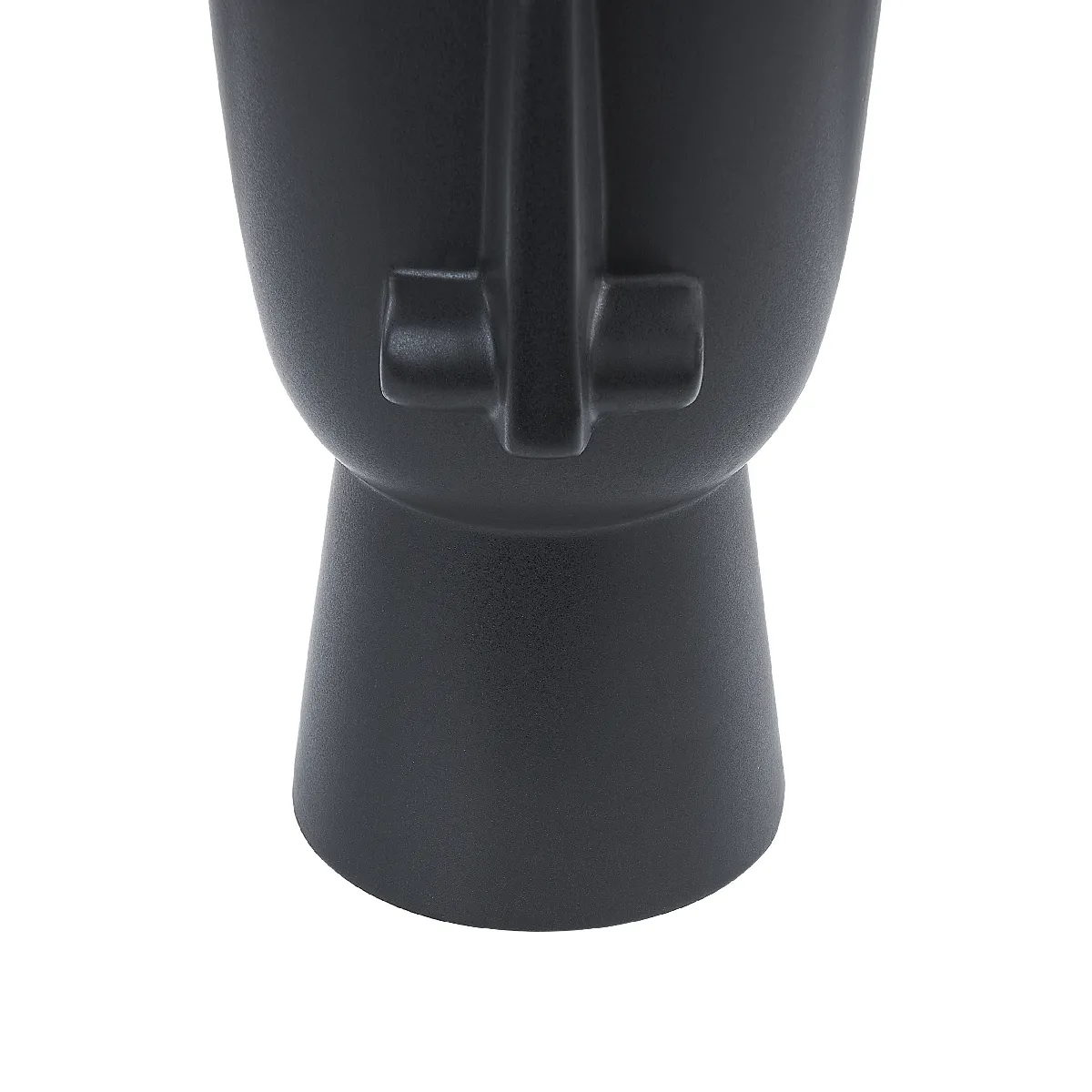 Beliani Artemis - Vase à fleurs en céramique 22 cm - Noir