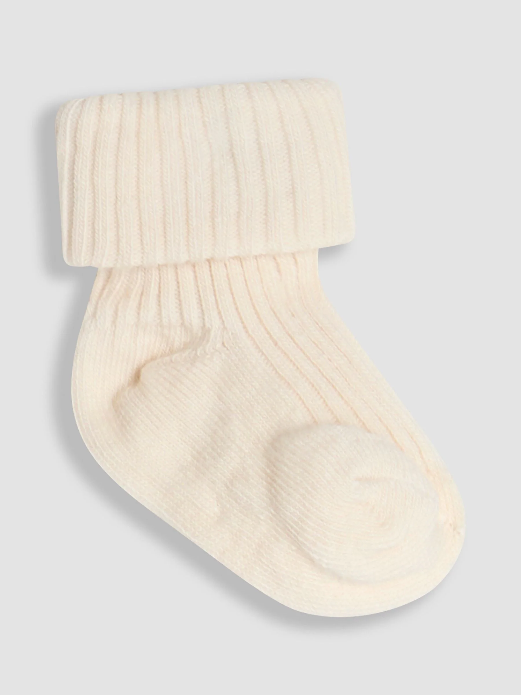 Neutraal - JoJo Maman Bébé Baby Geribbelde Sokken 3 Pak