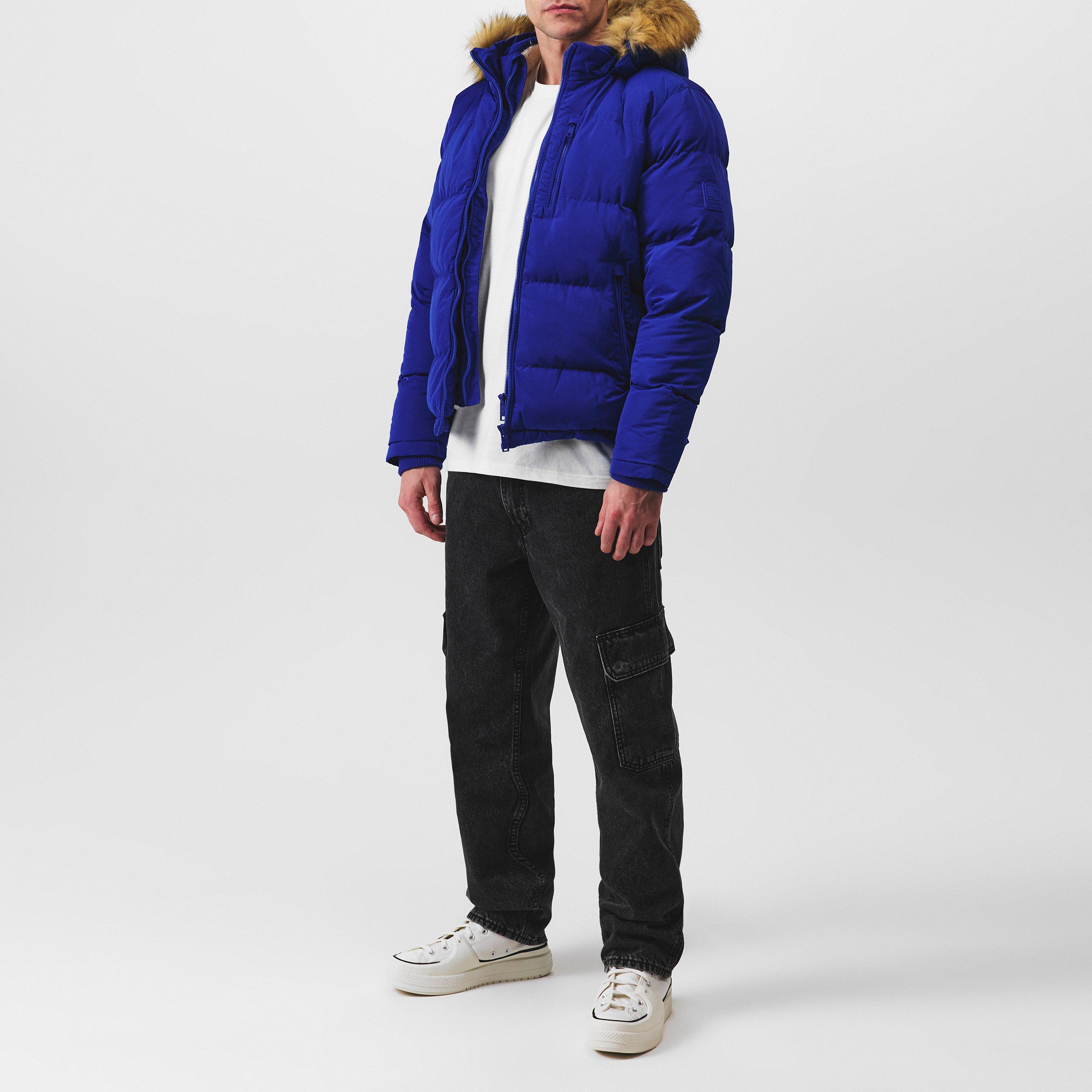 SoulCal Mens 2 Zip Bubble Jacket