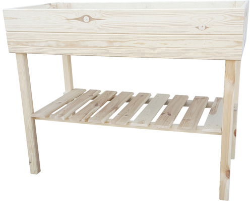 Verhoogd tuinbed op palen promadino incl. folie 100 x 50 x 80 cm naturel