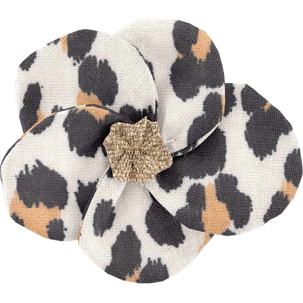 Petite Barrette Pétales De Fleur Leopard