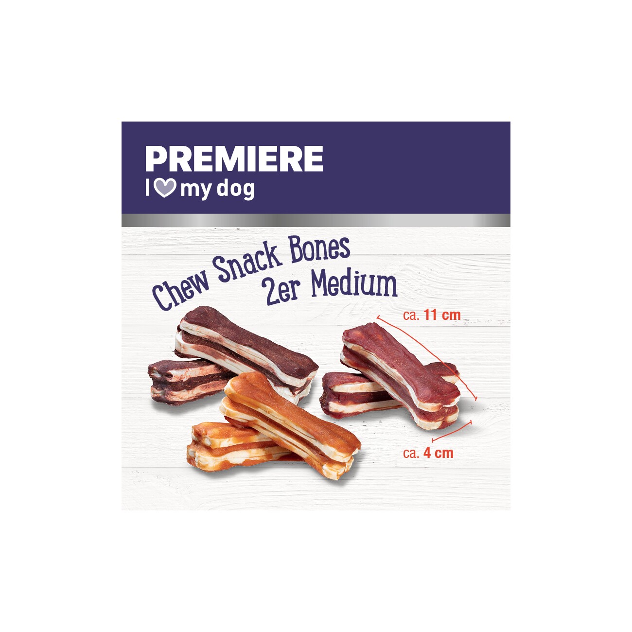 PREMIERE Kauknochen mit Lamm 12 Stück, 120 g
