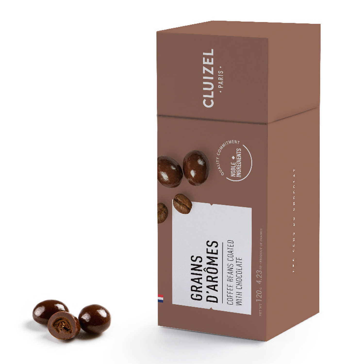 Grains de café enrobés de chocolat noir Cluizel