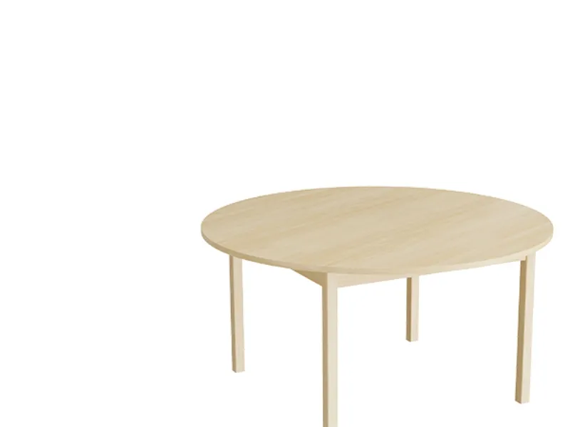 Bord Lovis 604, Ø1200 mm, højde 600 mm, birk laminat på birk understel