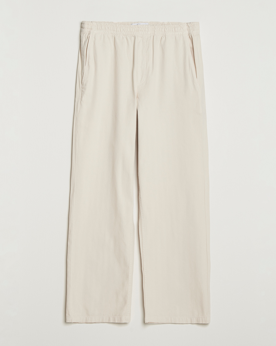 Palmes Lucien Herringbone Cotton Trousers White Sand