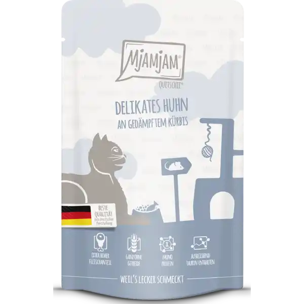 Quetschie - Delikates Huhn an gedämpftem Kürbis 125g