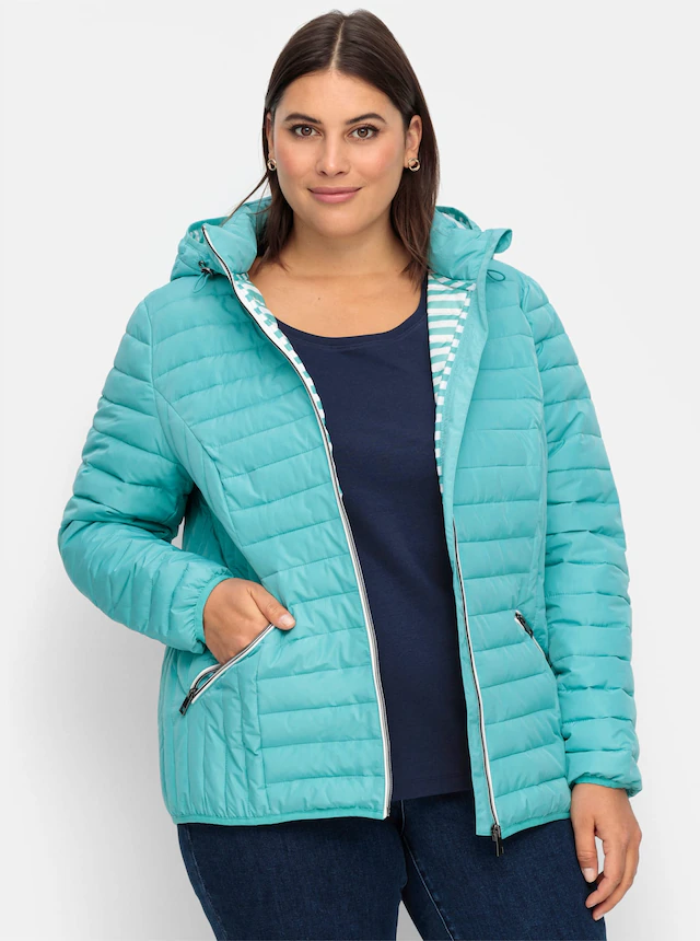 Sheego Steppjacke mit Kapuze