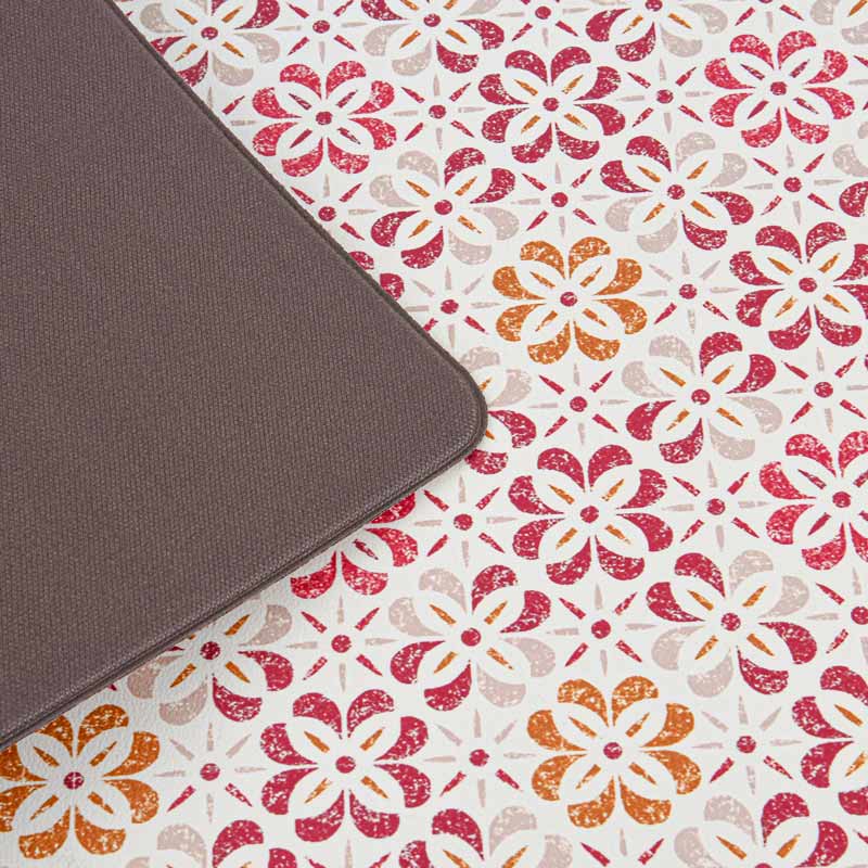 Tapis vinyle 'Nathalia' rouge