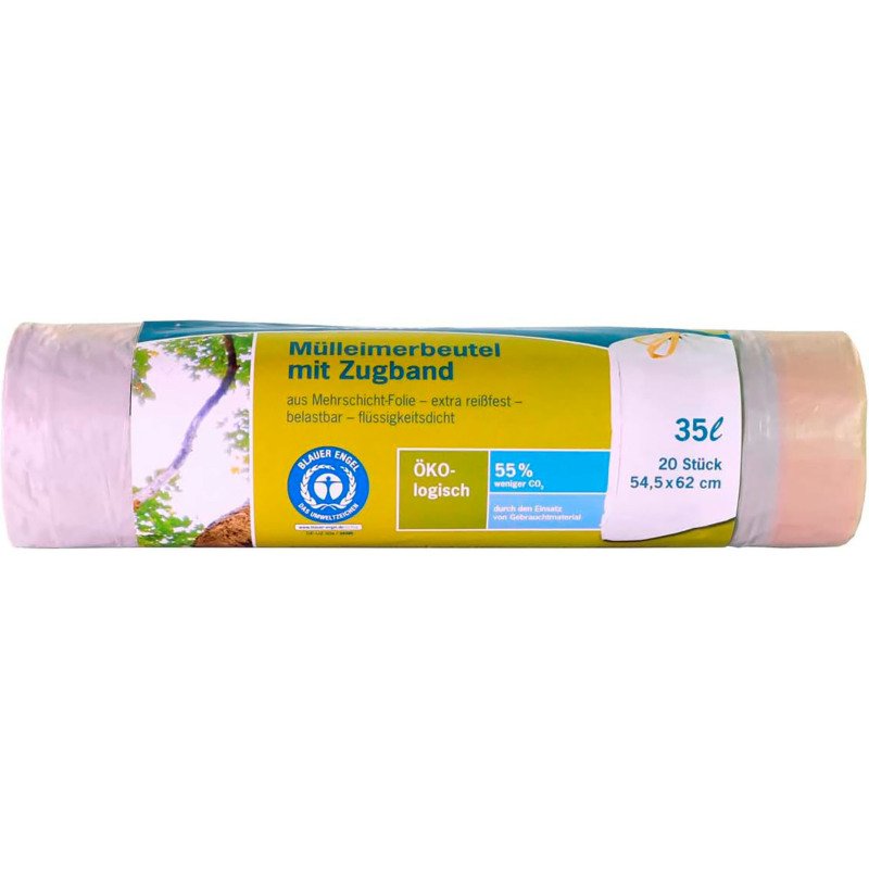 Sac poubelle sans fermeture, blanc