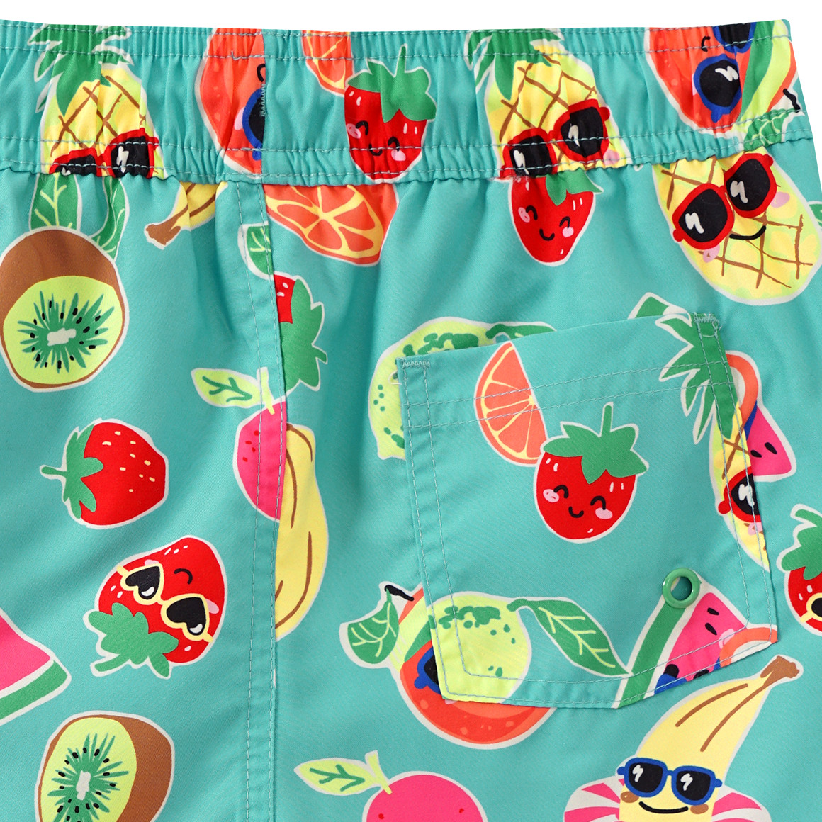 Famy Jungen Badeshorts mit Allover-Print helltürkis