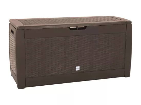 Boîte de stockage de jardin Marron 119x48x60 cm Polypropylène