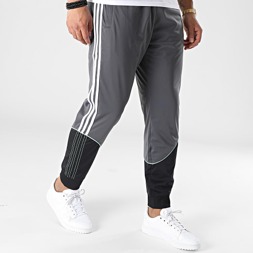 Pantalon Jogging A Bandes Tricot SST HI3006 Gris