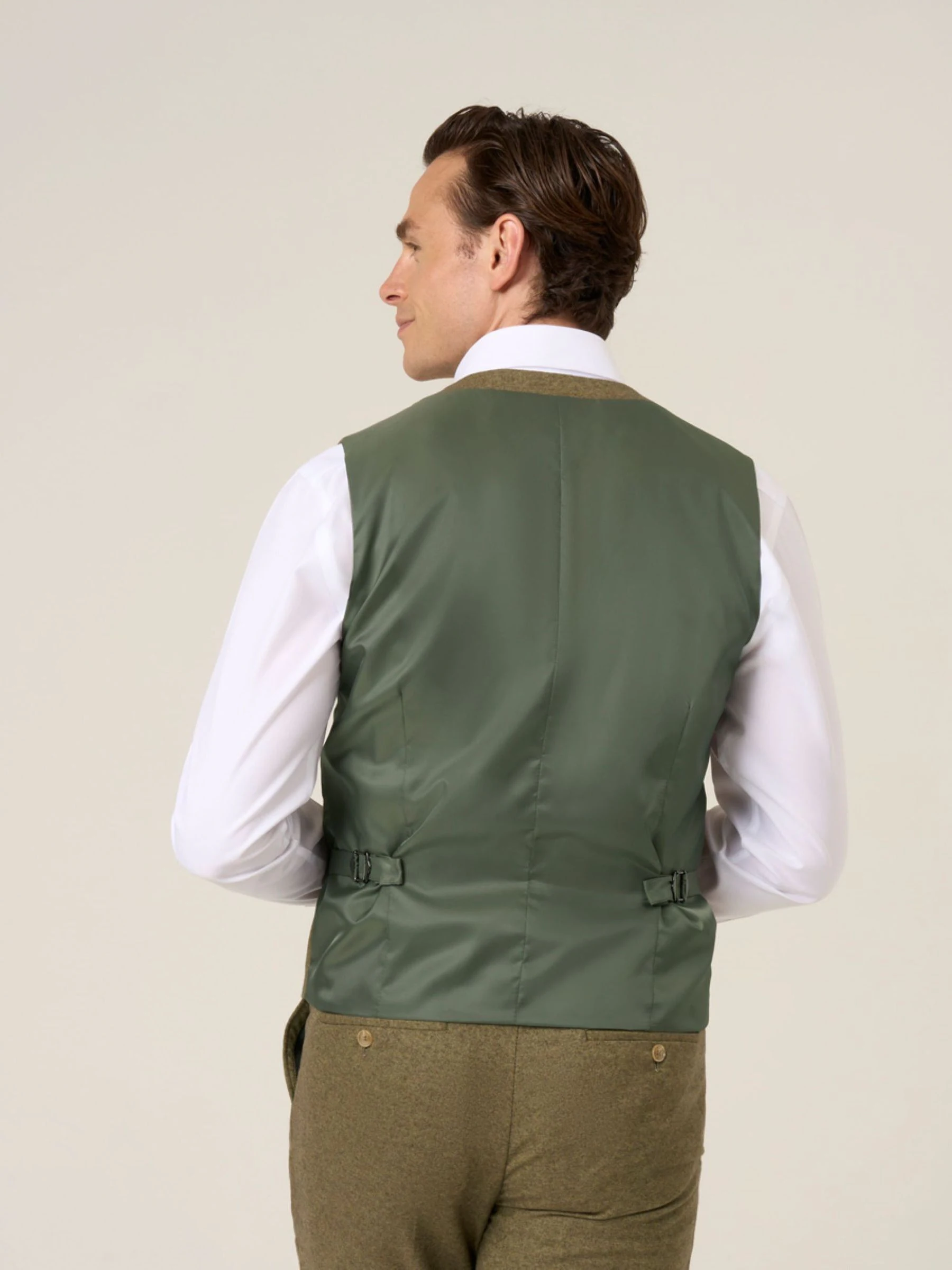 Groen - Skopes Fox Textured Suit Waistcoat